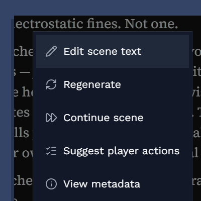 Message editing interface